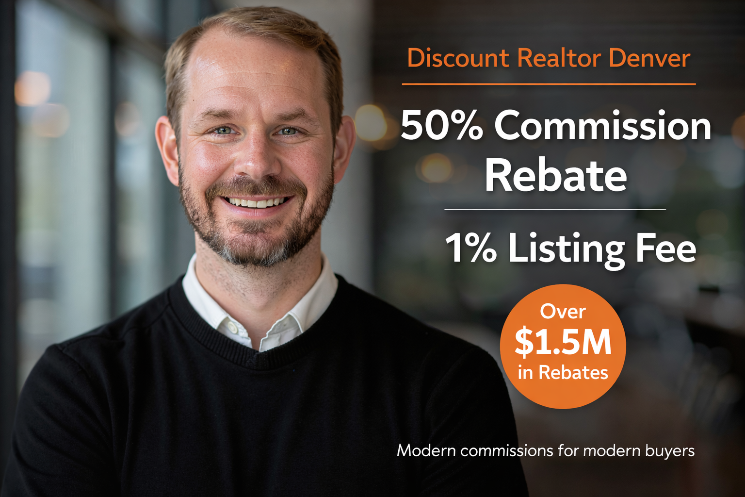 discount realtor denver 50 percent commission rebate 1 percent listing fee steve novak ez agents